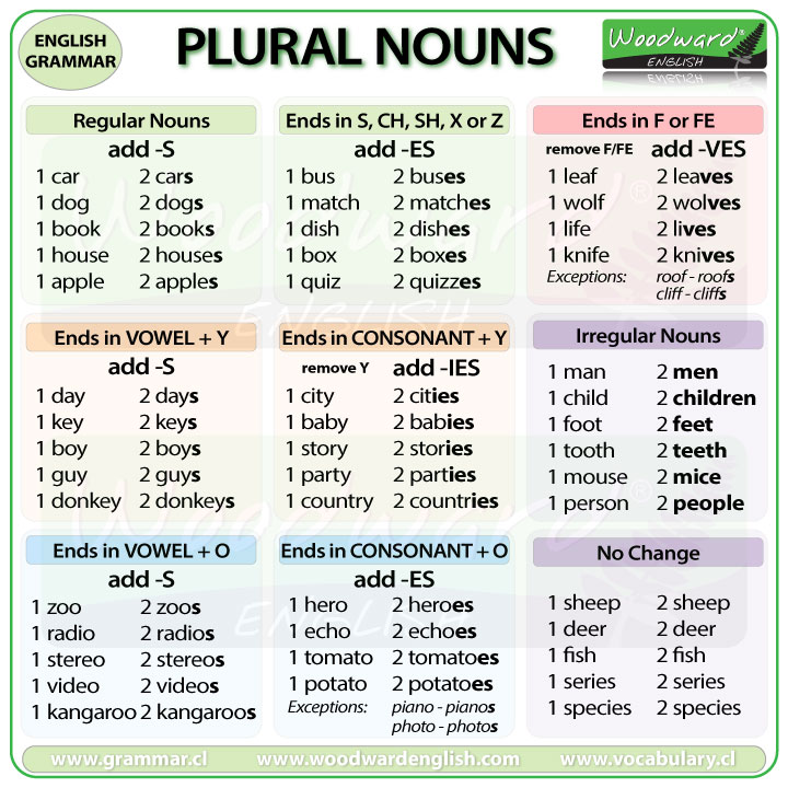 Resultado de imagen de how to make plural nouns in english