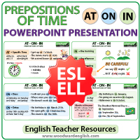 Prepositions Rules Chart