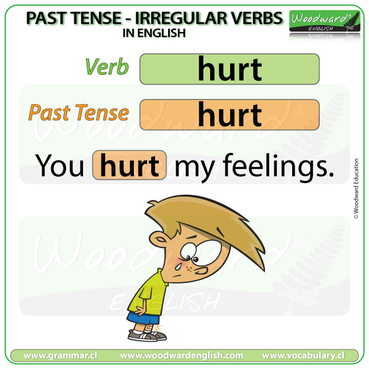 Past Tense of HURT in English with an example sentence