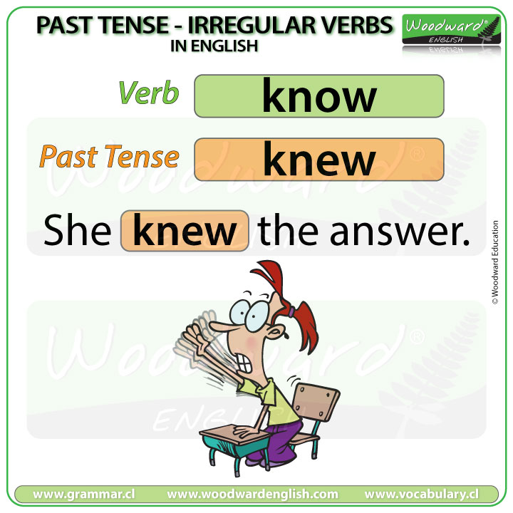Past Tense of KNOW in English with an example sentence